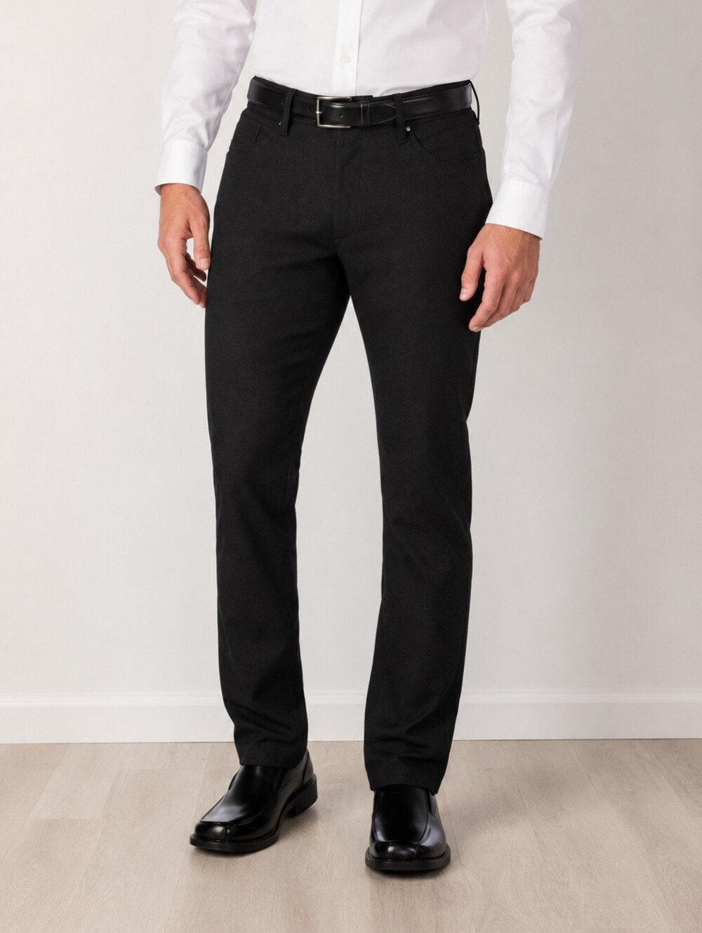 Urban Star Men's Black Stretch Dress Pants Straight Leg Career Trousers 32x30